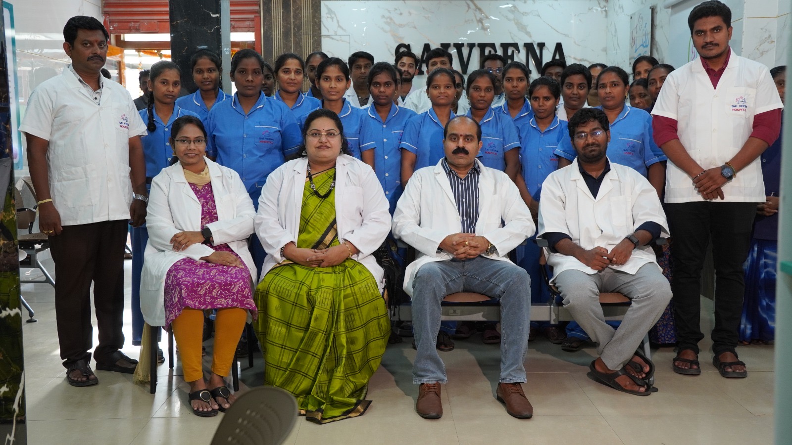 Sai Veena Hospital doctors and nursing team