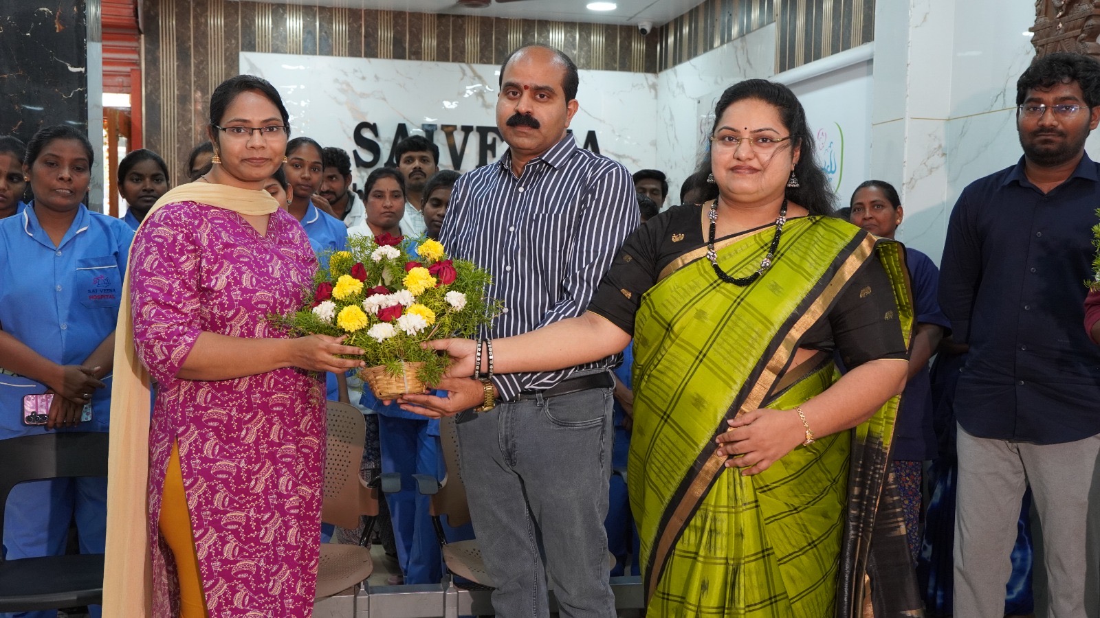 Staff appreciation at Sai Veena Hospital