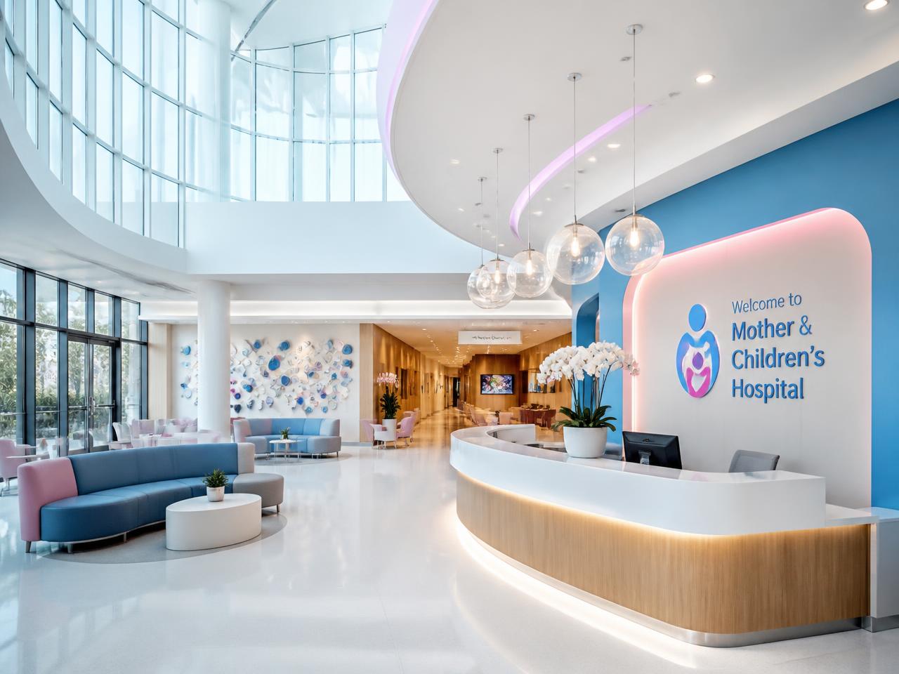 Reception area of Sai Veena Mother & Children's Hospital